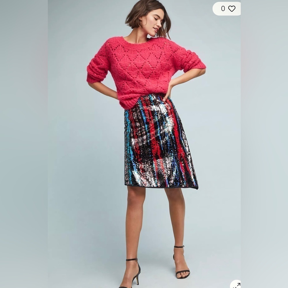 ANTHROPOLOGY - LENON Dazzler Sequin Skirt size L